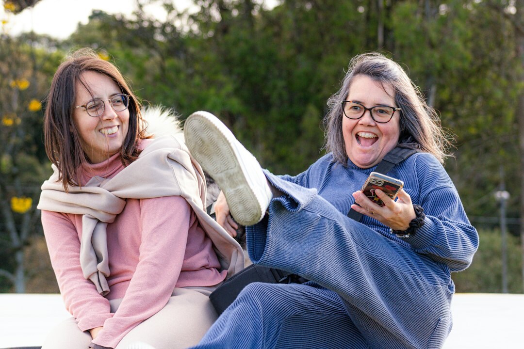 happy people in park