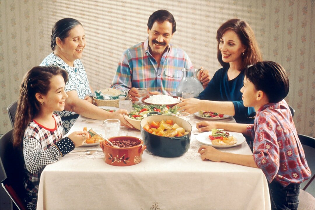 family dinner at home