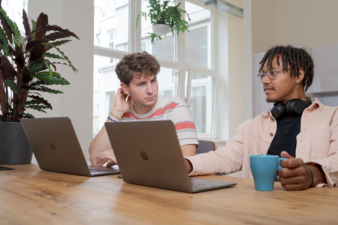 young professionals working remotely